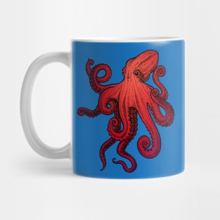 Red Octopus Mug